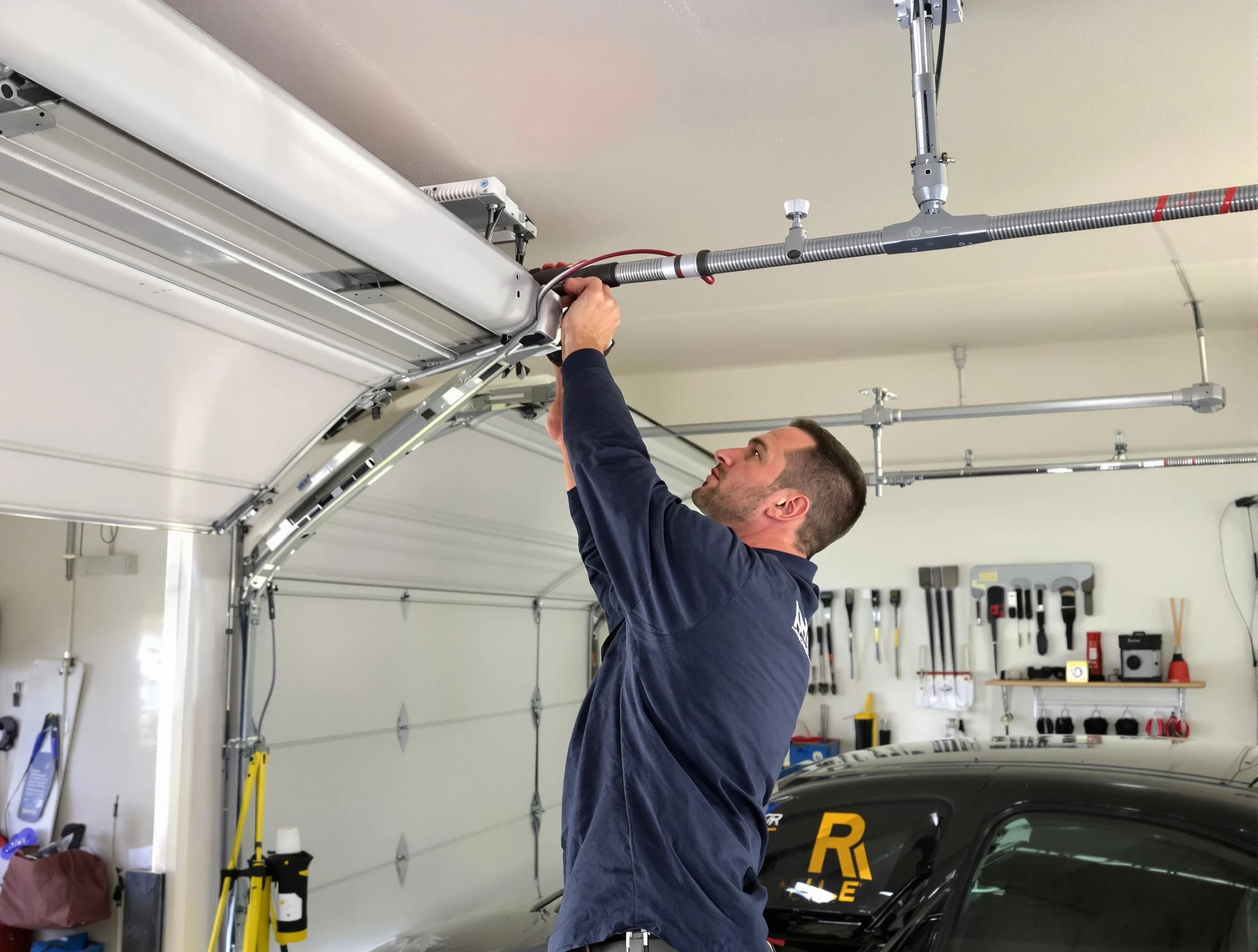 Sun Lakes Garage Door Repair technician performing garage door cable repair in Sun Lakes