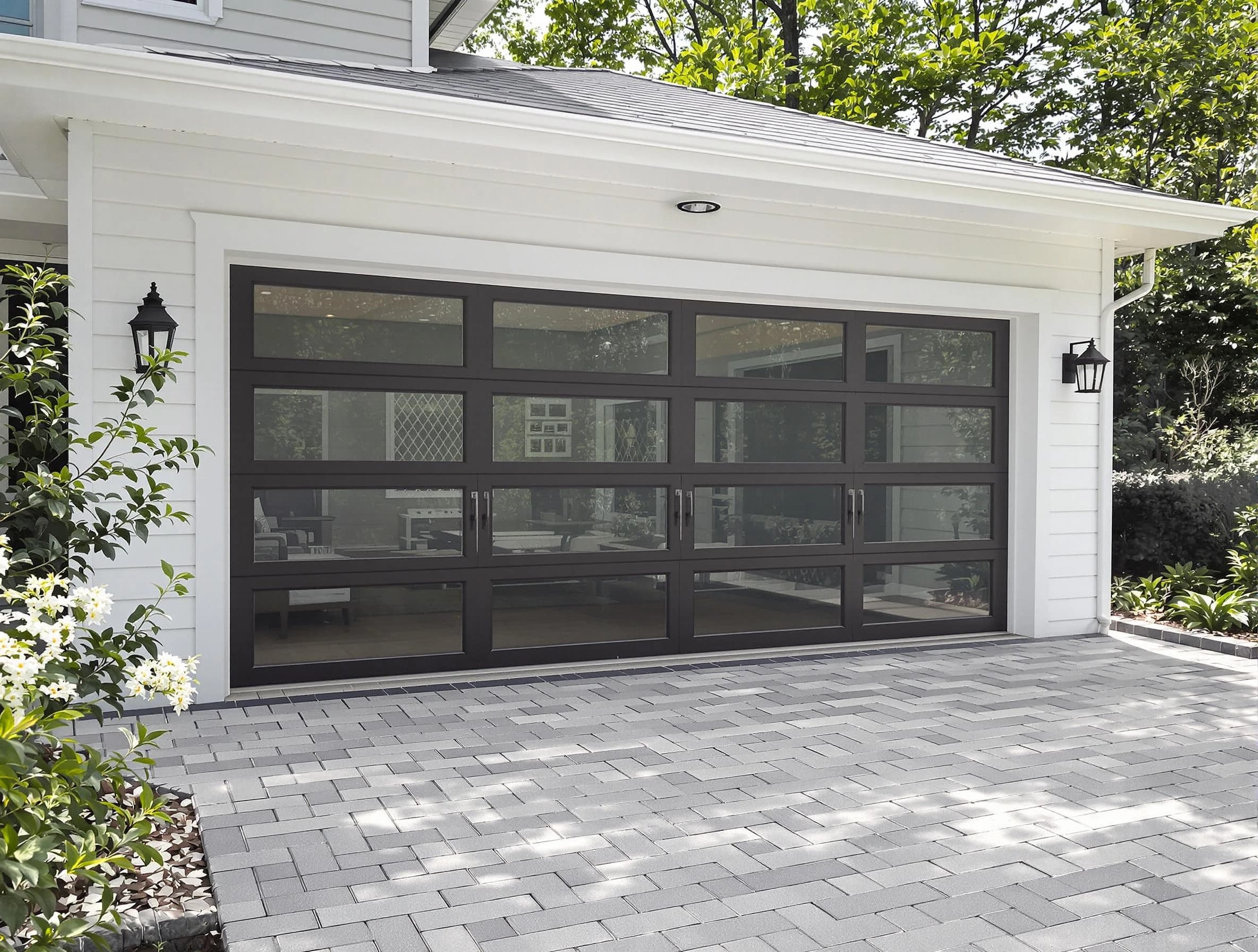 Sun Lakes Garage Door Repair design specialist presenting custom garage door options to Sun Lakes homeowner