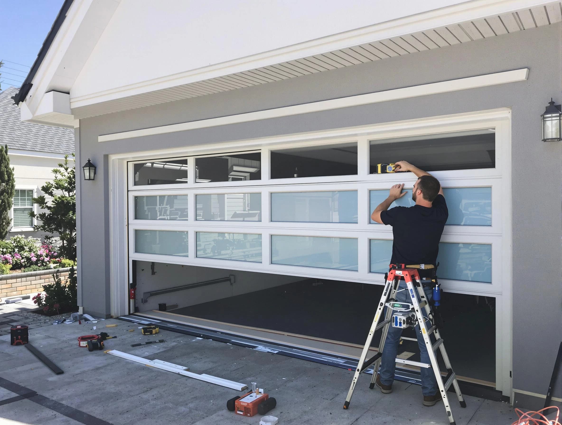 Sun Lakes Garage Door Repair team performing garage door replacement in Sun Lakes