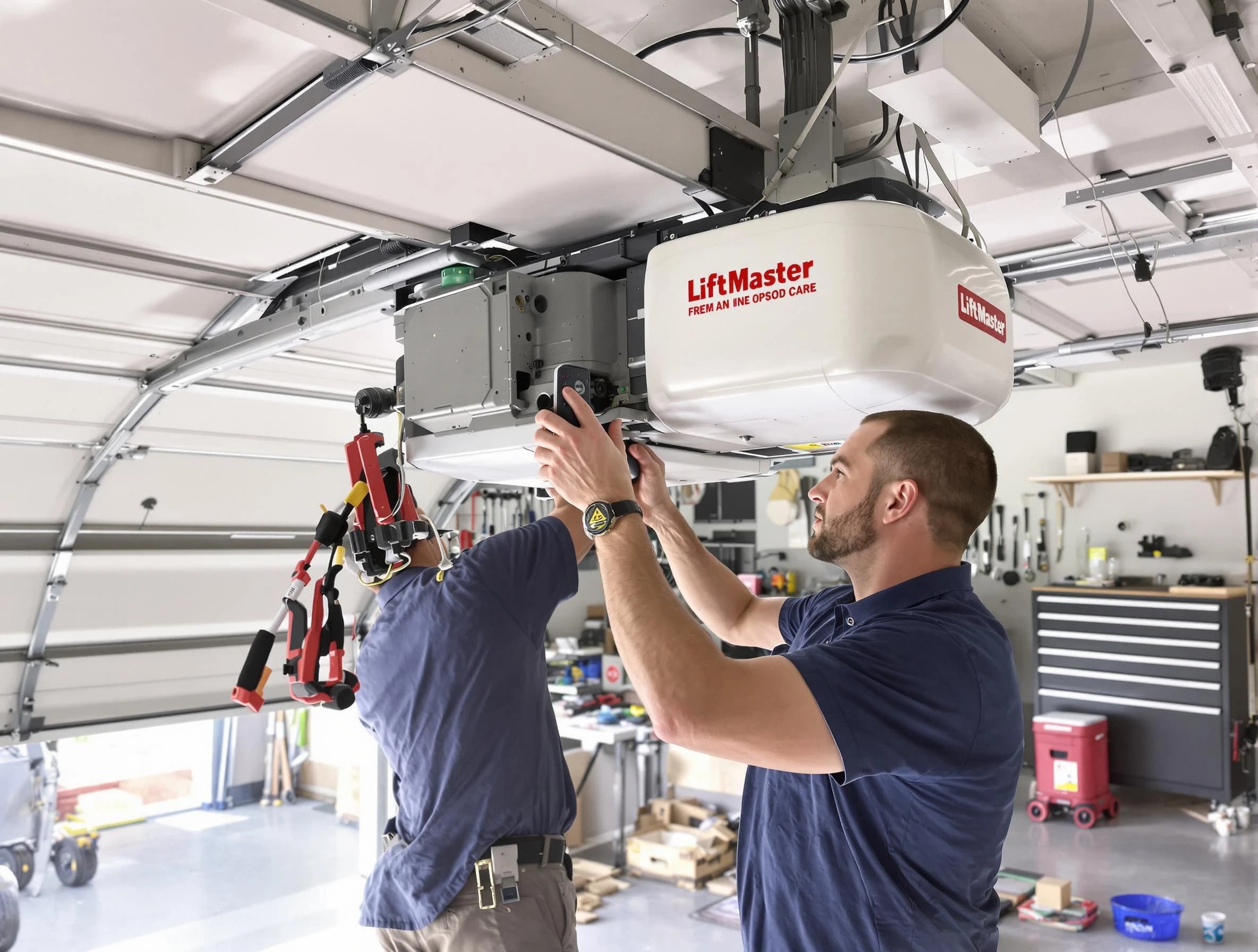 Sun Lakes Garage Door Repair technician performing advanced diagnostics on garage opener in Sun Lakes