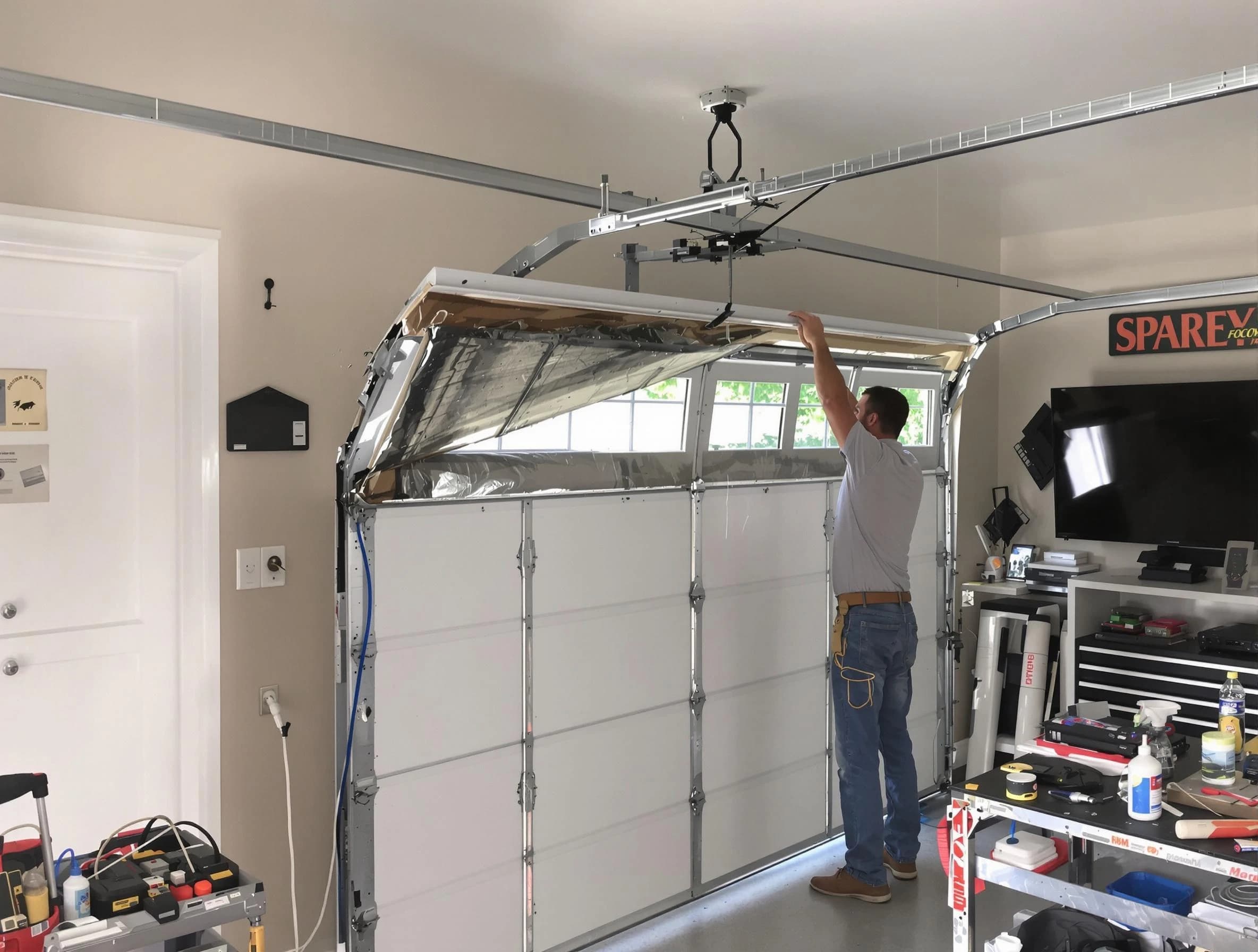 Garage door section replacement by Sun Lakes Garage Door Repair in Sun Lakes